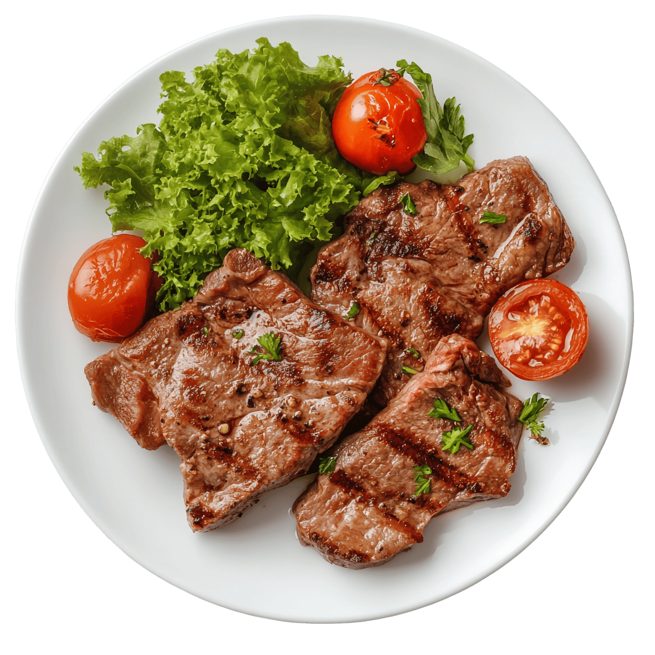 Assiette Chuleta de Cerdo Grillée aux Légumes