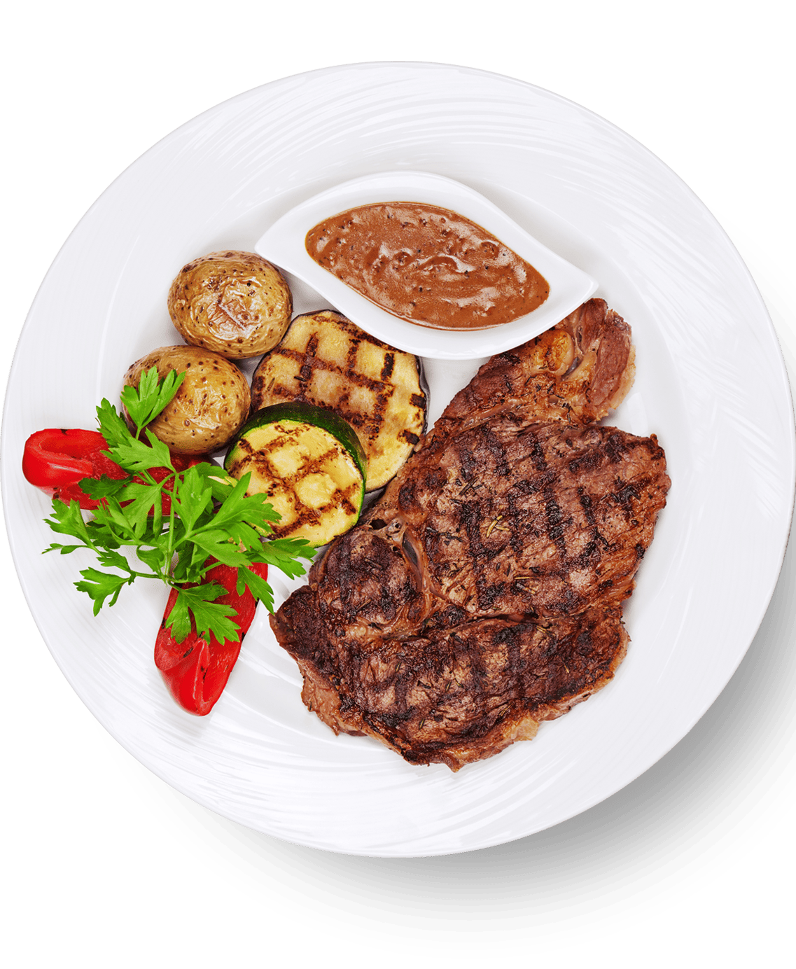 Assiette Chuleta de Cerdo Grillée aux Légumes