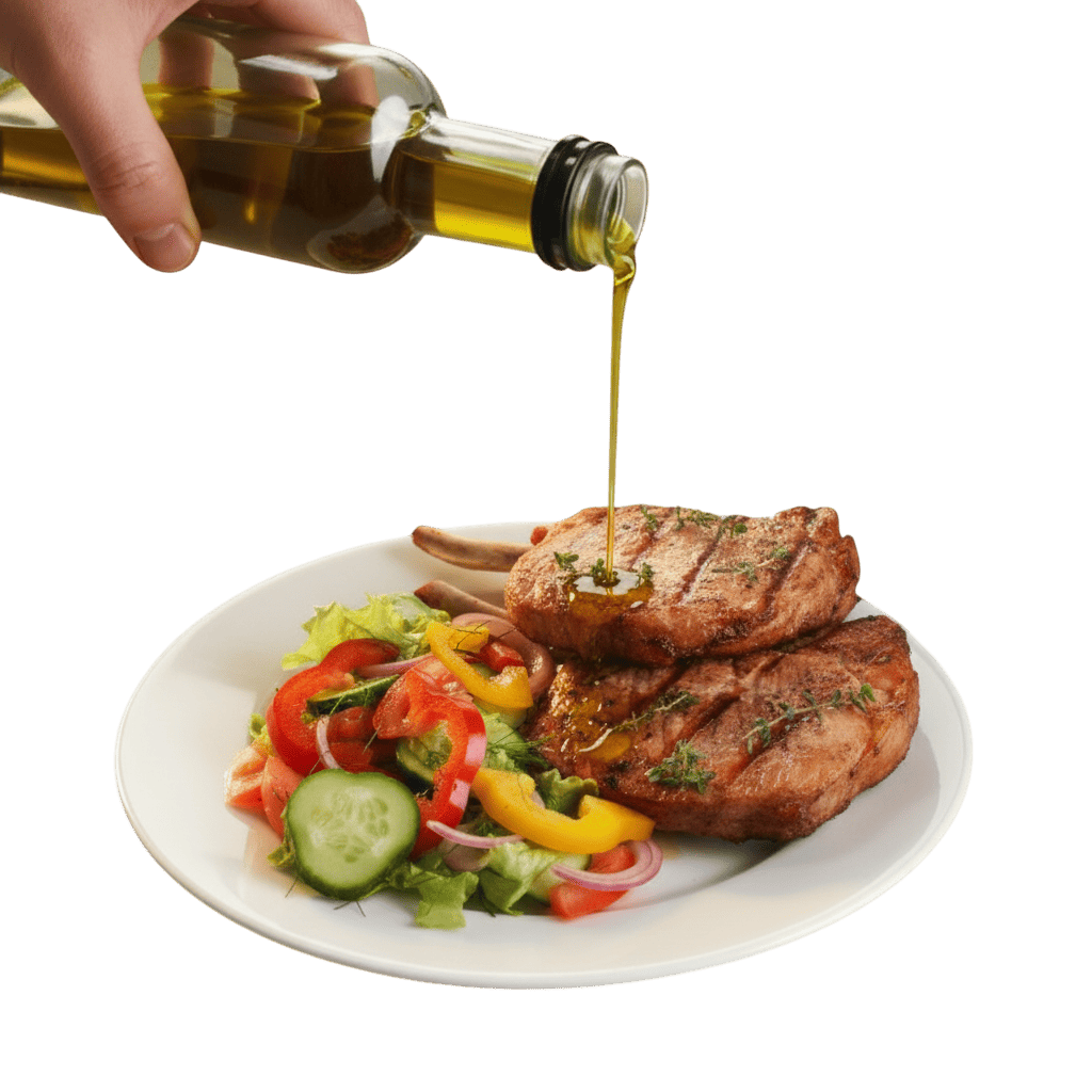 Côtelettes de Porc & Salade Fraîche